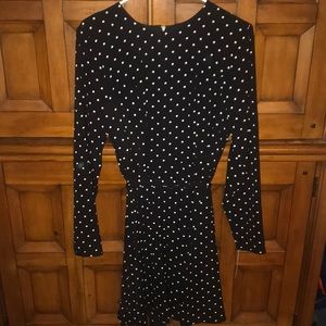 Black polkadot dress